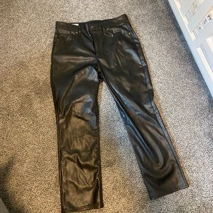 Gap Faux leather pants barely worn